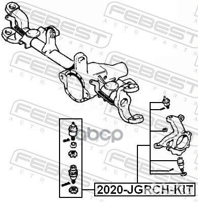 Опора шаровая jeep grand cherokee/wrangler 98-01
