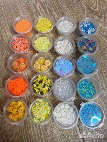 Набор фимо 20 шт, добавки для слаймов