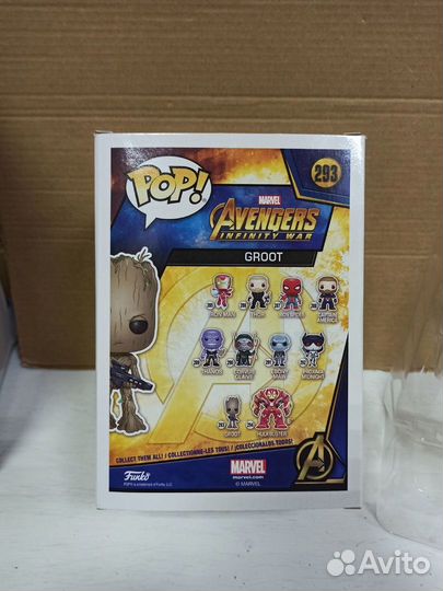 Фигурка Funko POP Bobble Marvel Groot w/Blaster б