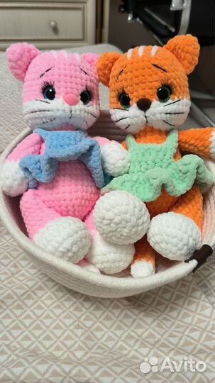 Кошка плюшевая ручной работы