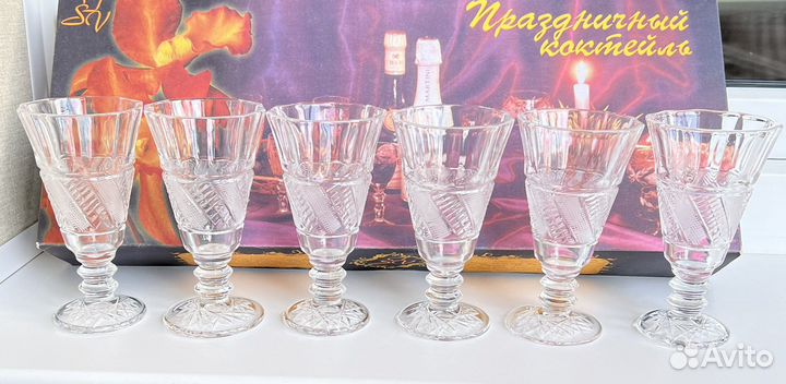 Рюмки лафитники хрусталь Дятьково СССР