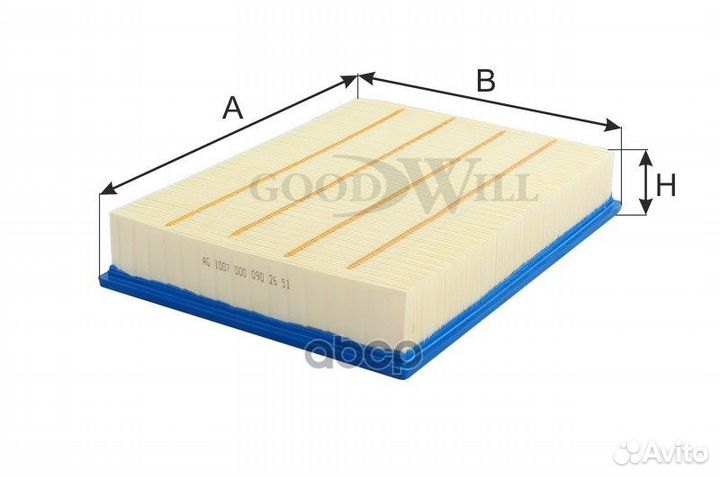 Фильтр воздушный HCV AG1007 Goodwill