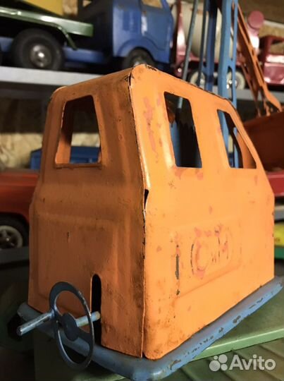 Экскаватор железный игрушка СССР сим