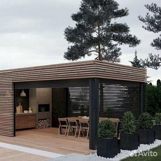 Беседки качели лофт пергола