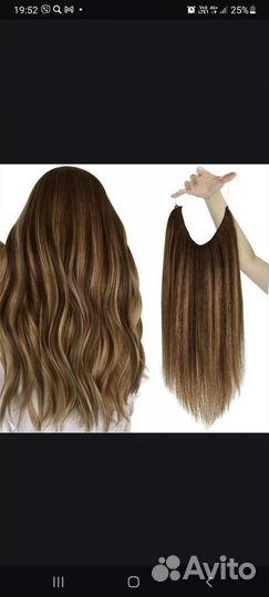 Накладка-Волосы на заколках натуральные