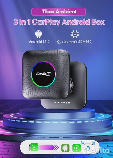 2024 CarlinKit CarPlay Ambient Android 13 SDM660