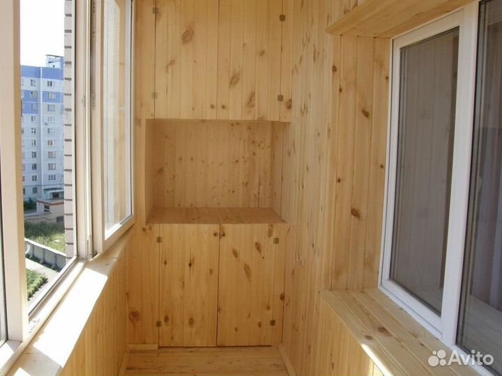 Лоджия с отделкой вагонкой