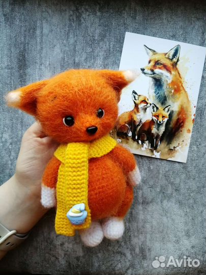 Вязаный лисёнок, ручная работа, свяжу на заказ