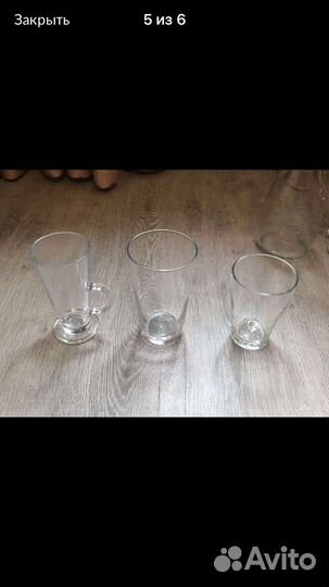 Бокалы фужеры рюмки