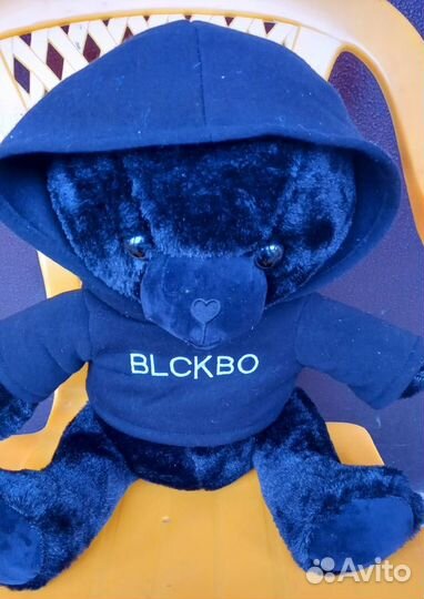 Игрушка Черный Медведь Блэкбо в худи 40 см