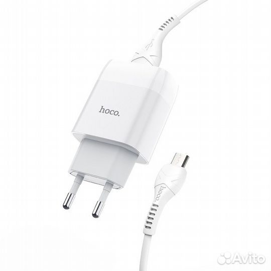 Адаптер Hoco C72A 2.1A с кабелем Micro-USB
