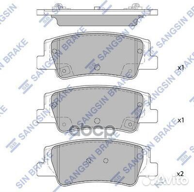 Колодки тормозные задние 58302L1A00 SP4335 Sang