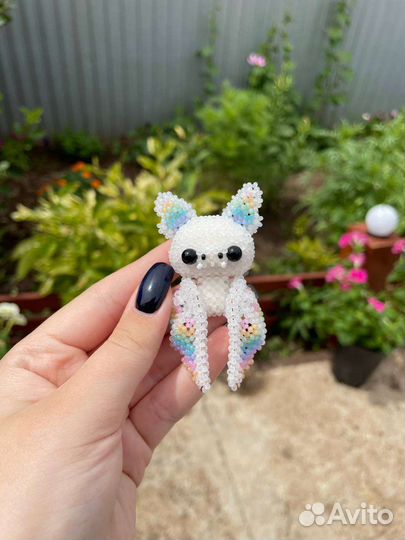 Амигуруми из бисера летучая мышь