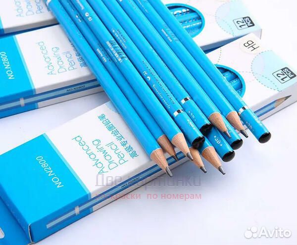 Набор простых карандашей 12 шт. B