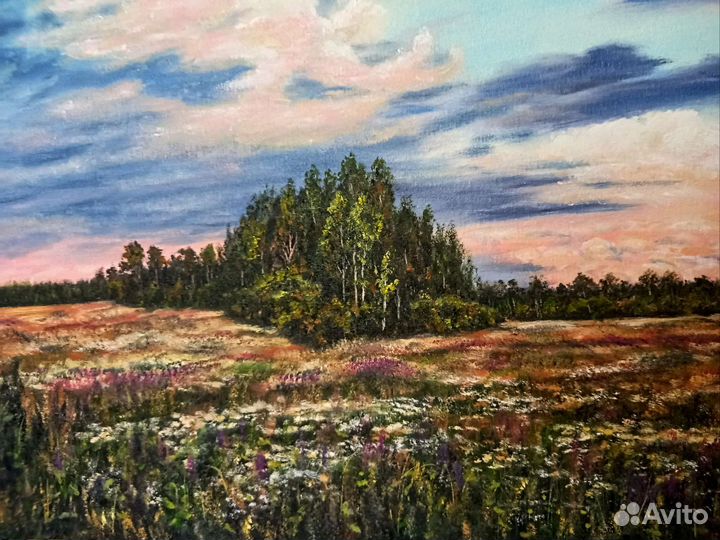 Холст на картоне. Пейзаж