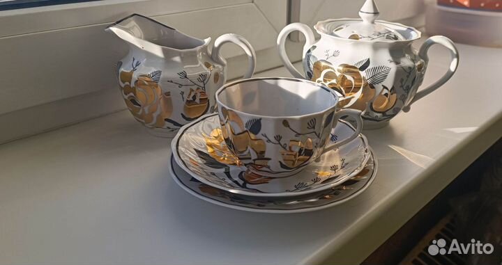 Чайный сервиз Золотая Роза Вербилки