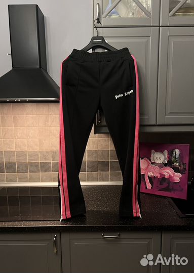 Palm Angels Black Pink Track Pants