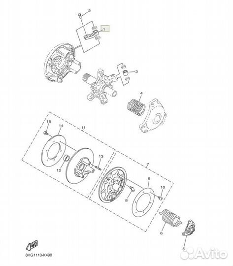 Грузик вариатора 8HG176050000