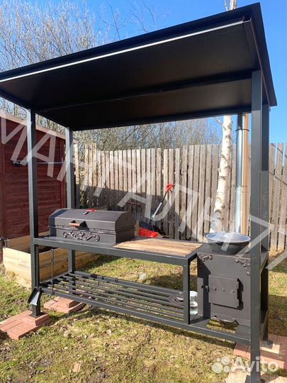 Кованные мангалы с крышей