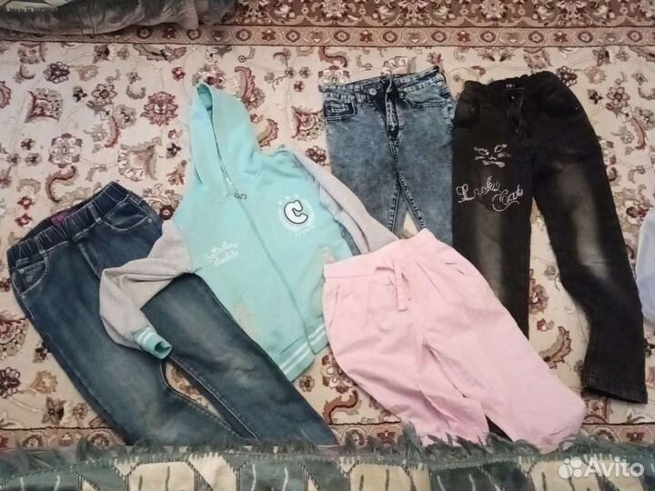Вещи на девочку Пакетом (джинсы, брюки,кофта)