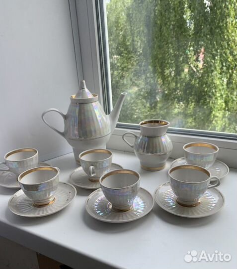 Кофейный сервиз СССР перламутр
