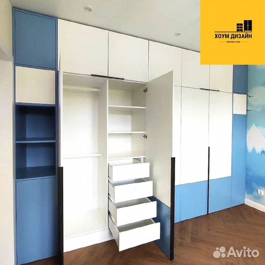 Шкаф распашной с фрезерованными фасадами