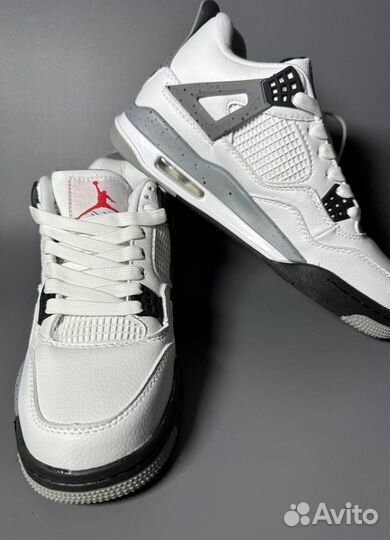 Кроссовки Air Jordan 4 White Oreo Люкс