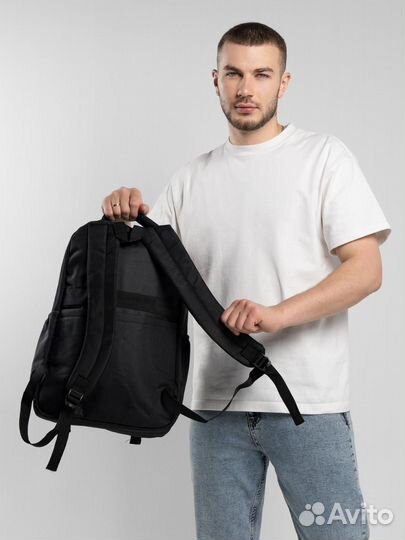 Сумка дорожная. Рюкзак мужской черный подростка