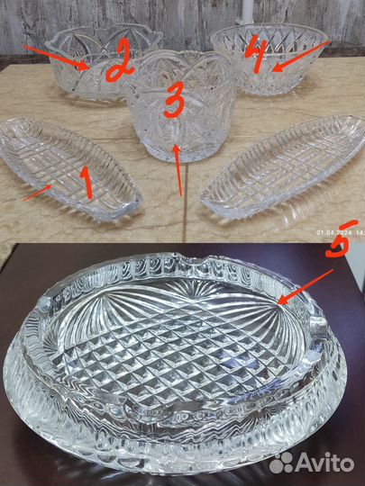 Хрусталь, цветное стекло времён СССР