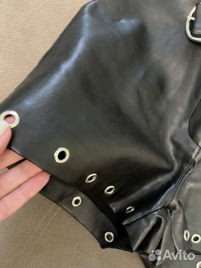 Шорты женские кожаные