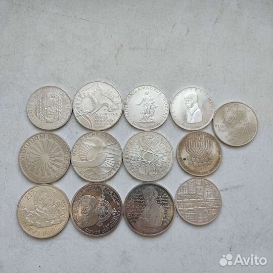 Серебряные Юбилейные монеты старой Германии