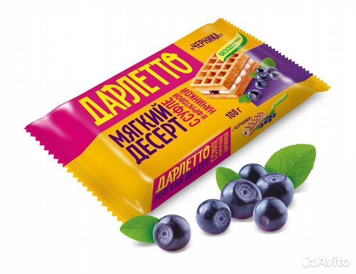 Опт - Мягкие вафли Дарлетто с суфле и фруктовой