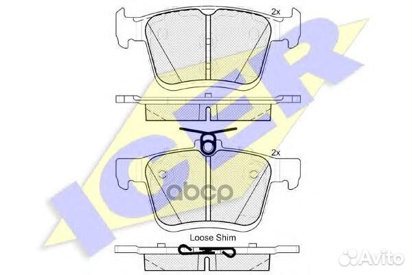 Колодки торм.дисковые 182099 Icer