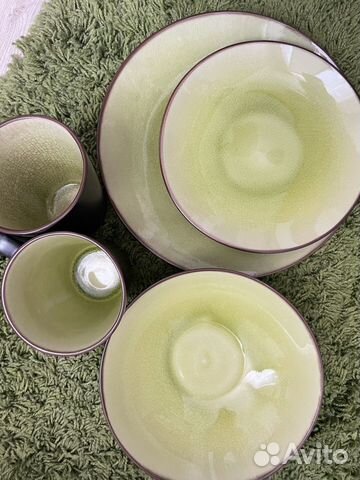 Набор посуды на 2 человека с кракелюром