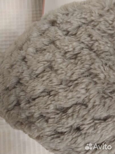 Плед п/э серый новый