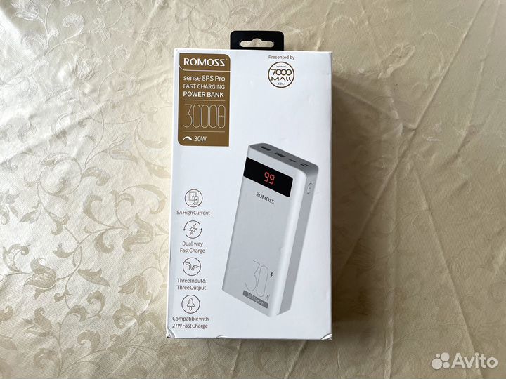 Внешний аккумулятор Romoss Sense 8PS Pro 30000mAh