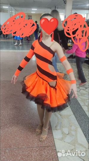 Платье для бальных танцев латина ю1