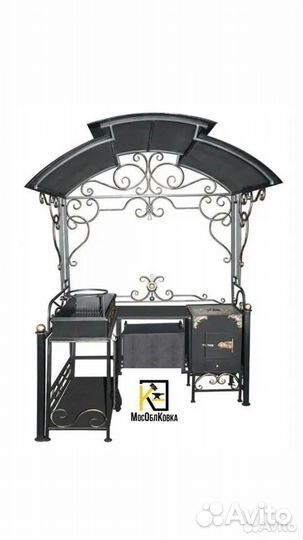 Мангал кованый с жаровней
