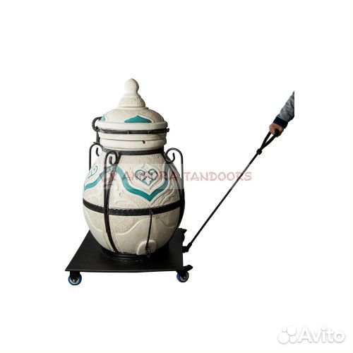 Тележка на колесах 70 большая для тандыров 