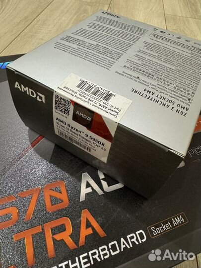Комплект ryzen 9 5950x, x570, водяное охлаждение