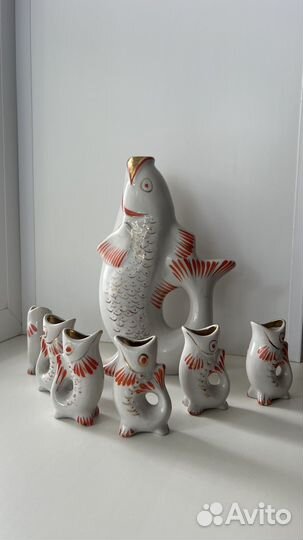 Фарфоровый сервиз Рыбки. СССР