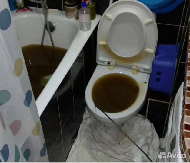 Устранение засоров Прочистка канализации