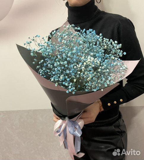 Букет гипсофила подарок живые цветы