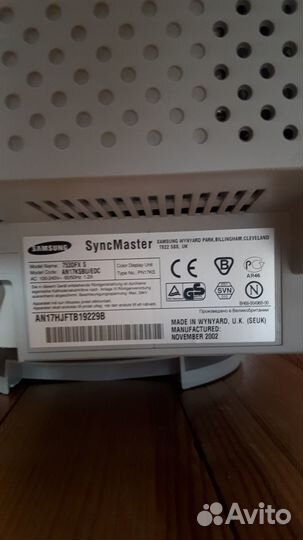 Монитор samsung SyncMaster 753DFX
