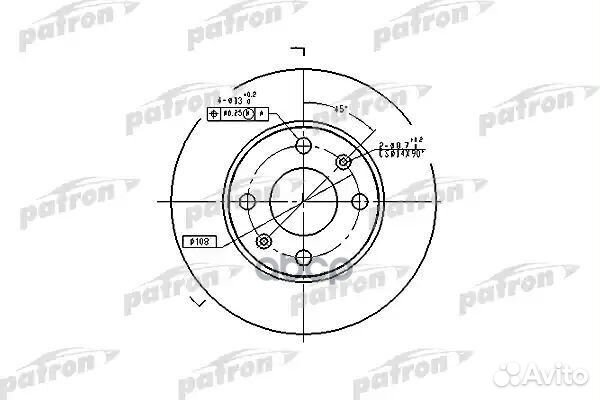 Диск тормозной передн citroen: C15 84-05, saxo