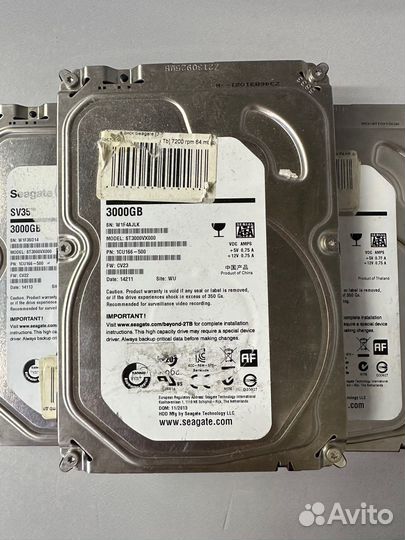 Диск бу Seagate SV35 3 tb st3000vx000 59095ч