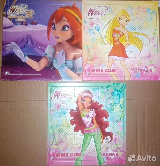 Пазлы винкс 9, 16, 25, 36 элементов