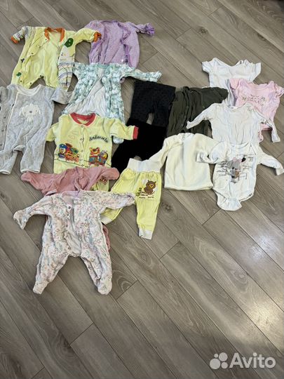 Детские вещи пакетом на девочку 56 68