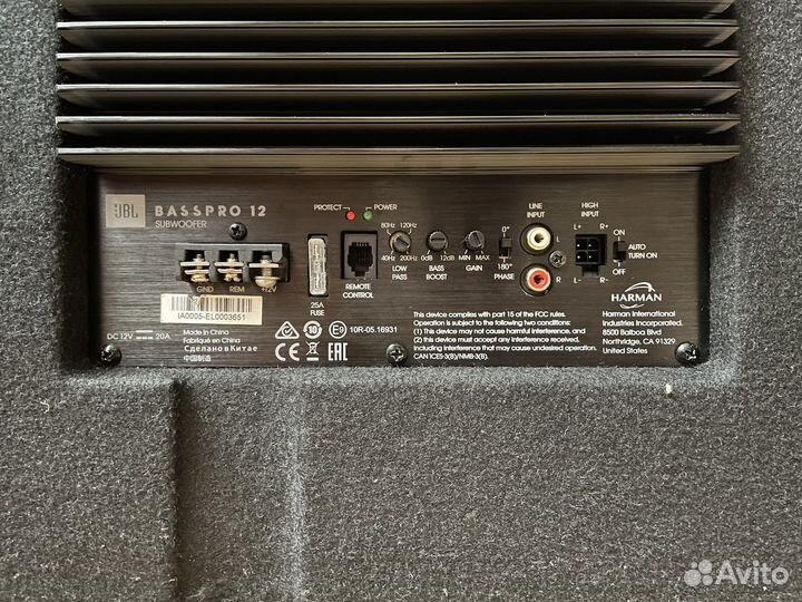 Активный сабвуфер JBL basspro 12