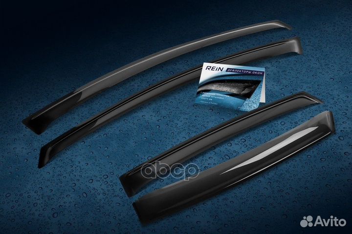 Дефлектор окон (накладной скотч 3М) 4 шт. audi 80